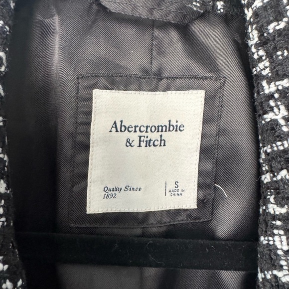 Abercrombie & Fitch Black and White Tweed Jacket - Picture 4 of 4